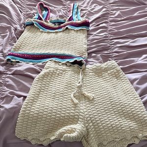 Netted material